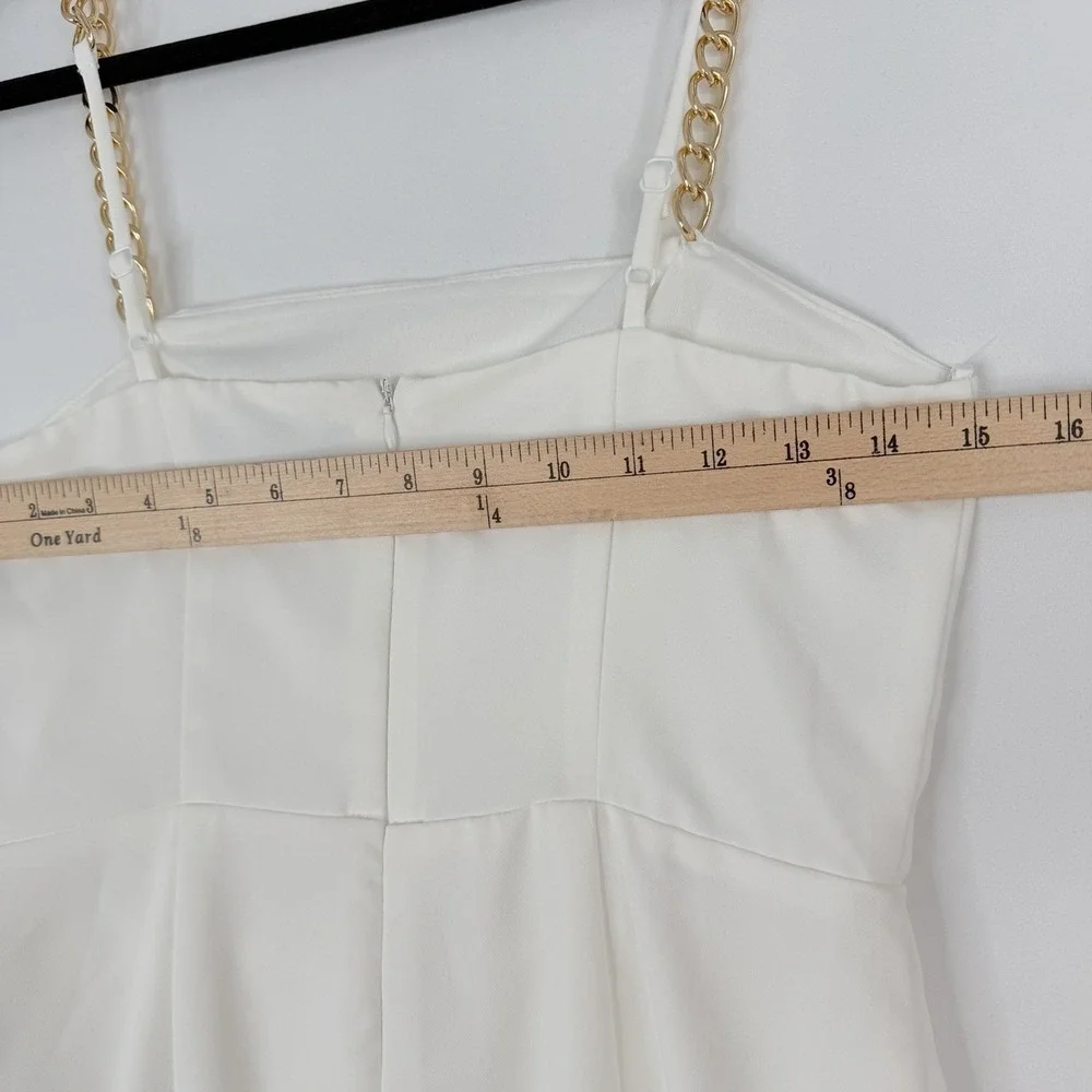 LULUS Cheers To Chic Light Orange Notched Sleeveless Skort Romper Size SMALL